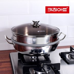 통3중 인덕션 3단 스텐 찜냄비 찜솥 찜기 전골냄비 24cm