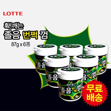 롯데칠성 졸음번쩍껌(87gx6통)