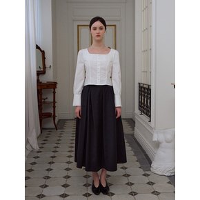 Clara square puff blouse [Off white]