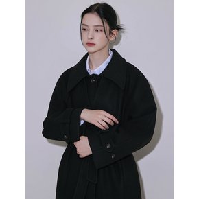 Wool Rich Trenchcoat [Black]