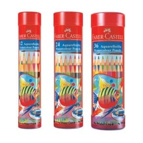 파버카스텔 수채 색연필 12색 원형케이스