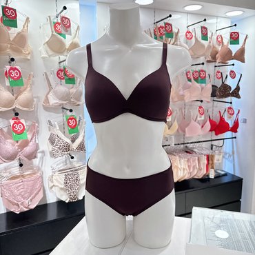 엘르이너웨어 24년 FW 스무스 커버 노와이어 여성 브래지어 세트 (EDWBR921,EDWBP921BGD)