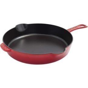 영국 스타우브 냄비 STAUB Cast Iron 11inch Traditional Skillet Cherry Made in France 168302