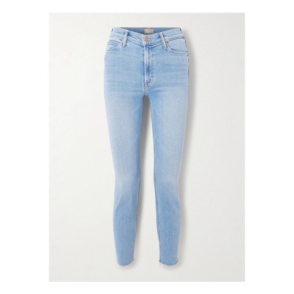 더 대즐러 앵클 프레이 미드라이즈 슬림 진 라이트 데님 1647597357975341