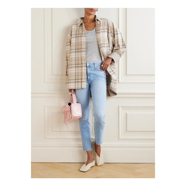 더 대즐러 앵클 프레이 미드라이즈 슬림 진 라이트 데님 1647597357975341