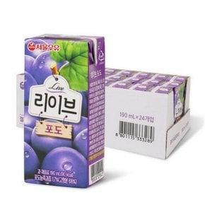 서울우유 리이브 포도 주스,190ml, 24개