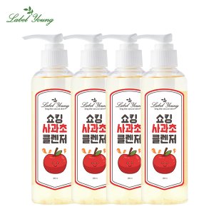 라벨영 쇼킹 사과초클렌저 200ml 4개 유분/피지/노폐물케어/약산성클렌징