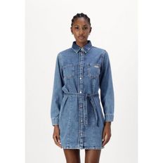 5104825 Calvin Klein LABEL SHIRT - Denim dress denim light