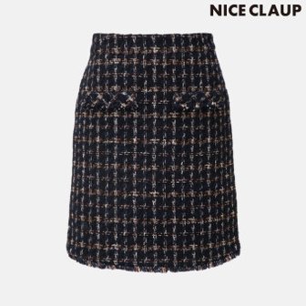 NICE CLAUP 트위드 미니 스커트(N214MWSA26)