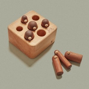 숲소리 끼우기퍼즐-두더지 가족찾기 원목 장난감