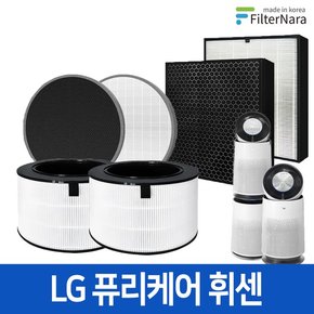 LG 퓨리케어 휘센 공기청정기 전모델 헤파 H13 골드 탈취 호환 필터 세트