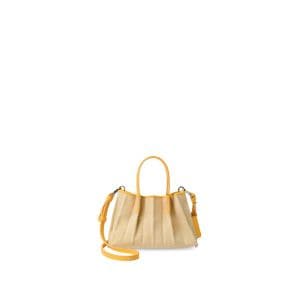 조셉앤스테이시 Lucky Pleats Canvas Leaf Baby Bag Saffron Yellow