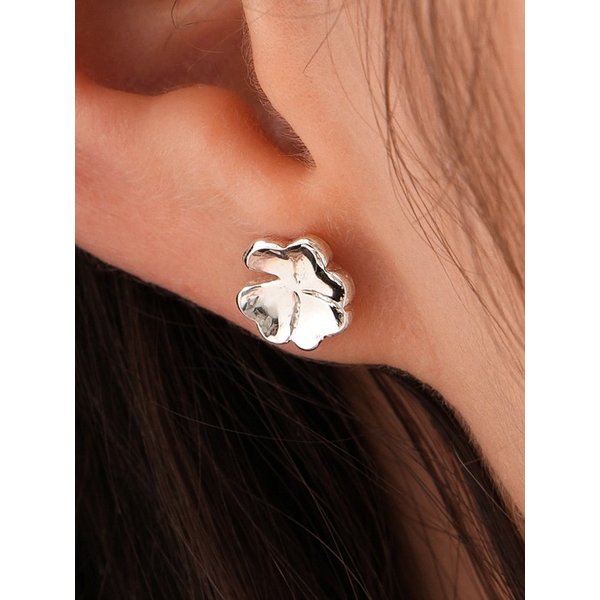 925silver Dew lotus earring 연잎 귀걸이