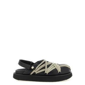 26FW 릭 오웬스 아키텍처럴 가죽 스트랩 샌들 RI339015BM BLACK