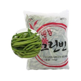 셀러허브 그린무역 냉동 그린빈스 1kg 업소용 냉동콩 (S11285179)