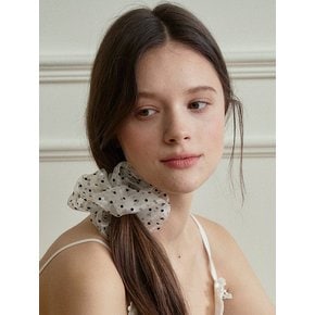Dot organza scrunch_2color