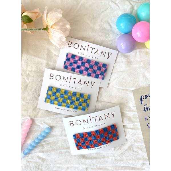 chekerboard ticking pin(체커보드 똑딱핀)