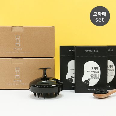 [모까매선물SET] 모까매 3박스+두피브러쉬 1개+종이쇼핑백