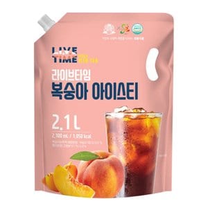 [태웅식품] 라이브타임 복숭아 아이스티 2.1L x 4개