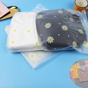 꽃모양 옷 의류 소품 보관용 비닐 지퍼백1P(중)