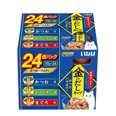 이나바 챠오 금빛육수 70g x 24개 버라이어티 고양이간식