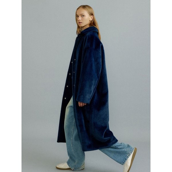 ABBY overfit long coat [navy]