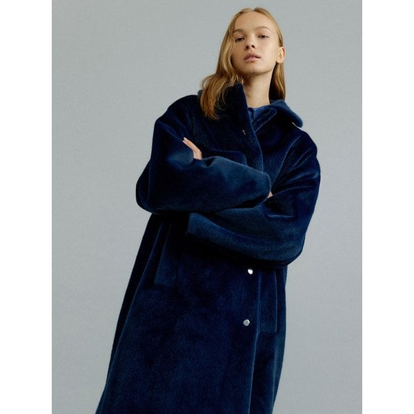 ABBY overfit long coat [navy]
