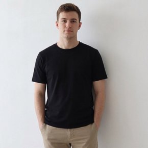 1+1코튼 분또 오버핏반팔 티셔츠 비치지 않는 반팔티