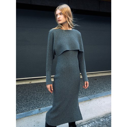 [KNIT] Two-way Ribbed Knit Top