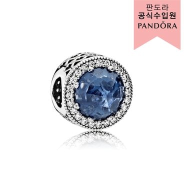 판도라 [백화점 보증서 제공] 스파클링 다크 블루 레디언트 하트 참 791725NMB