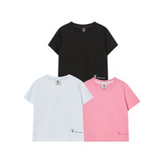 원밀리언 도희 착장  여성) 데일리 아트웍 숏 반팔 티셔츠 라이프워크( LW242TS806)