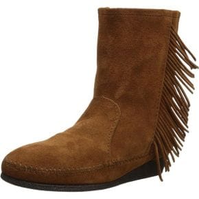 영국 미네통카 부츠 Minnetonka Womens Side Fringe Wedge Western Boot 1761374