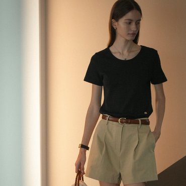 노운베러 Slim fit cotton T-shirt_Black