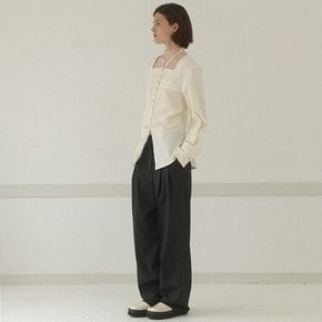 (PT-5572)STRIPE TUCK POINT PANTS