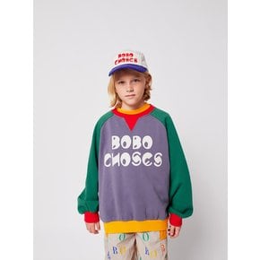 25AW 보보쇼즈 컬러 블록 래글런 스웨트셔츠 B225AC137