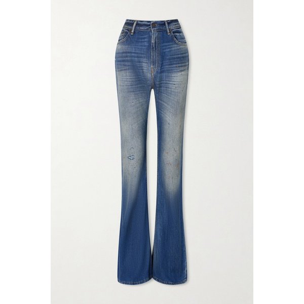 디스트레스드 하이웨이스트 플레어 진 46376663162964253