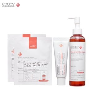 쿠피 연어 아크네클렌징 200ml 1개+연어크림 1개+페이셜 마스크팩 5매SET 2개