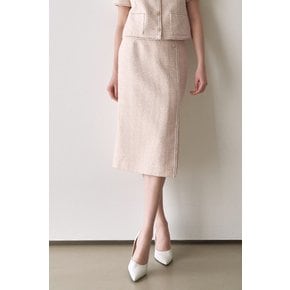 Ines Tweed Skirt_Light Pink