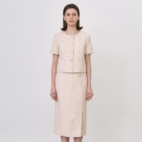 Ines Tweed Skirt_Light Pink