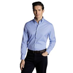 4651757 Charles Tyrwhitt Non-Iron Button-Down Oxford Slim Fit Shirt Single Cuff