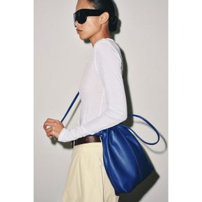 ZARA 자라 우먼 게더드 레더 크로스바디 백 블루 6120810400 6120810 1323121