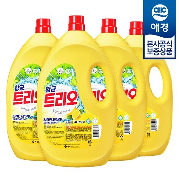 트리오 항균 주방세제 3kg x4개
