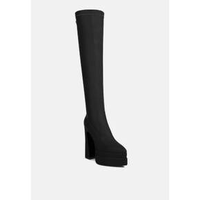 5088628 Rag  Co CYBER-PUNK High Platform Long Boots in Black