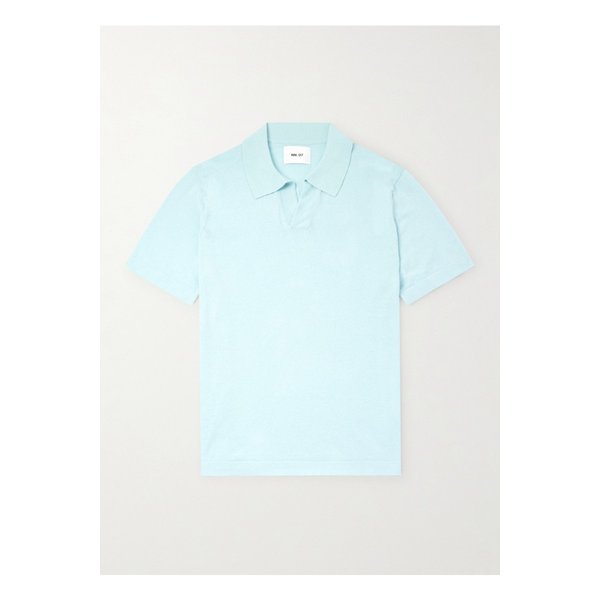 NN.07 라이언 6311 코튼 리넨 혼방 폴로 셔츠 블루 46376663162842515