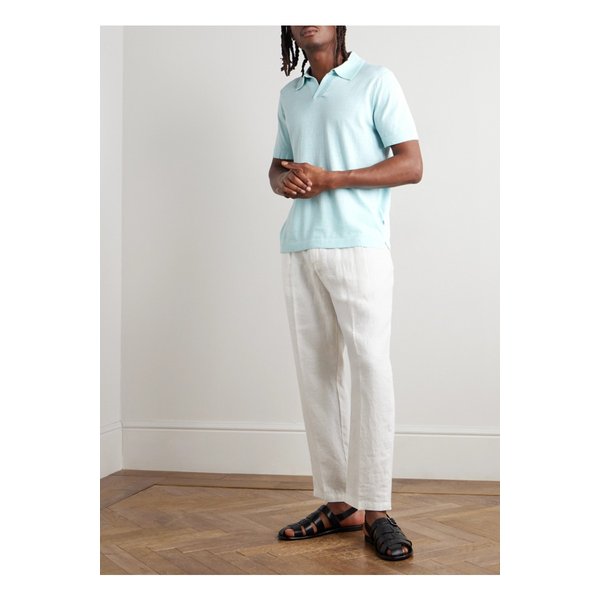 NN.07 라이언 6311 코튼 리넨 혼방 폴로 셔츠 블루 46376663162842515