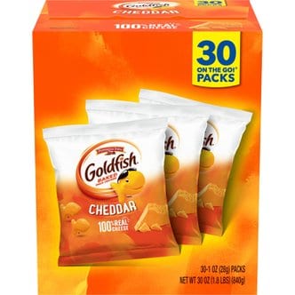  Goldfish골드피쉬  체다  크래커  스낵  팩  28g  30  캡슐  멀티팩  박스