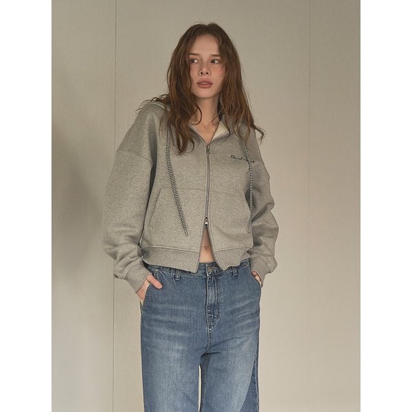 Moment Warm Cotton Zip Hoodie_Gray