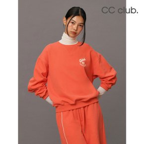 [CC club] 로고프린트 피그먼트 스웻셔츠 OR_C244PSM703