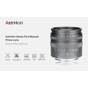 AstrHori 아스트롤리 50mm f 2.0 티타늄블랙 단초점 렌즈 캐논 EF-