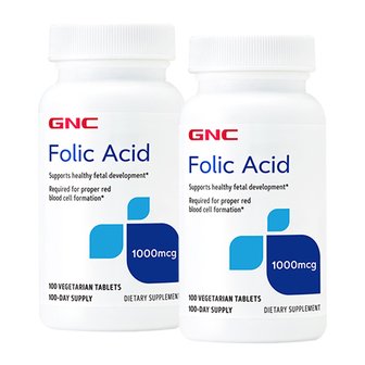 GNC [해외직구] 지앤씨 엽산 1000mcg 100정 x2